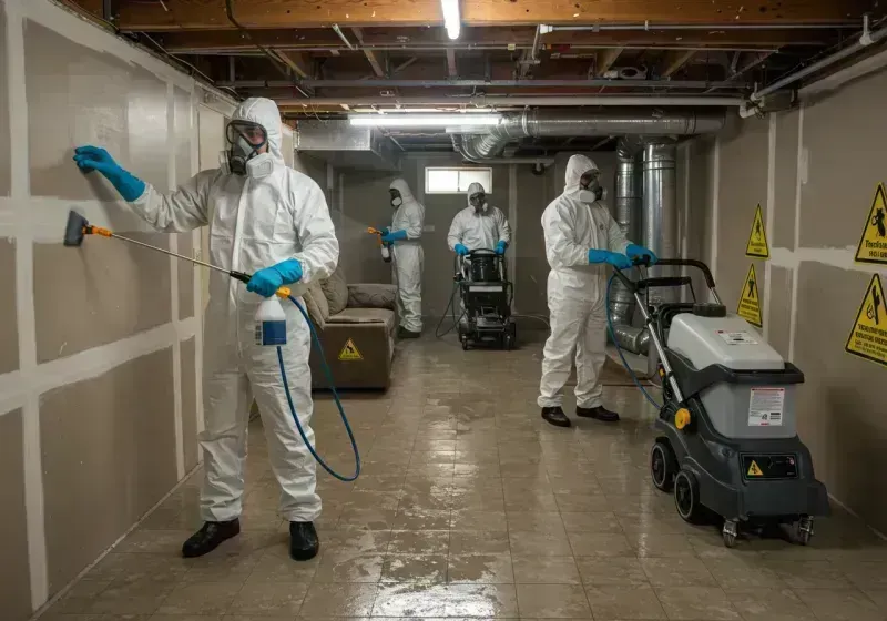 Basement Moisture Removal and Structural Drying process in Meyersdale, PA